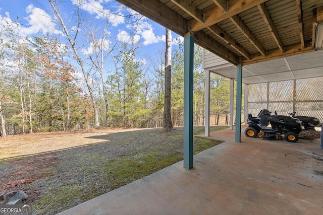 view of patio with a carport