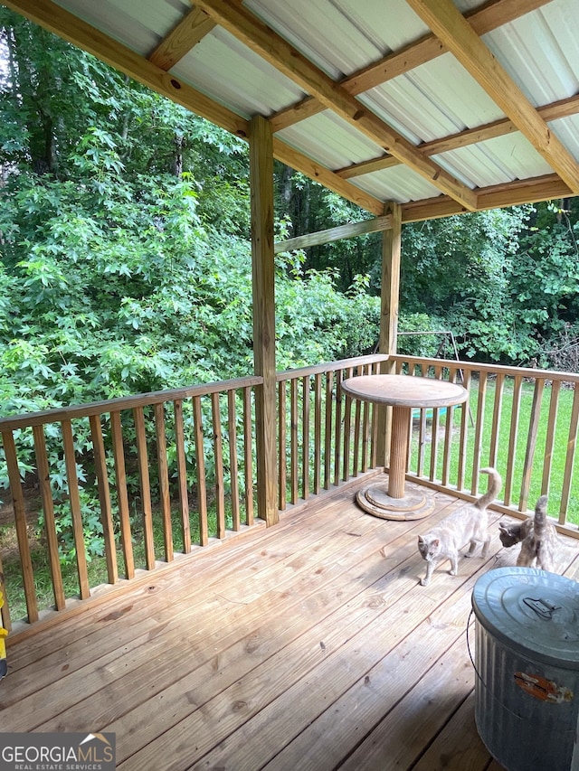 view of wooden terrace