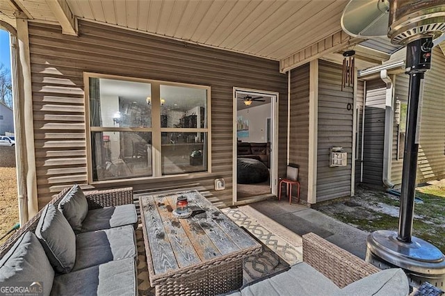 view of patio / terrace featuring an outdoor hangout area