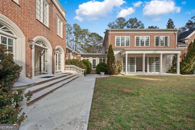 exterior space with french doors