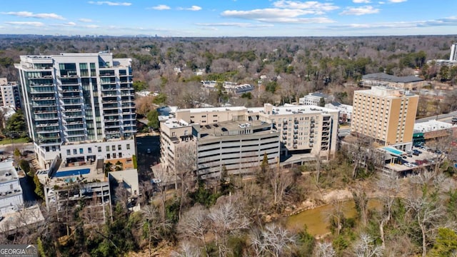 aerial view featuring a city view