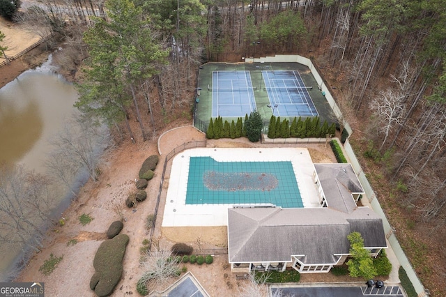 birds eye view of property