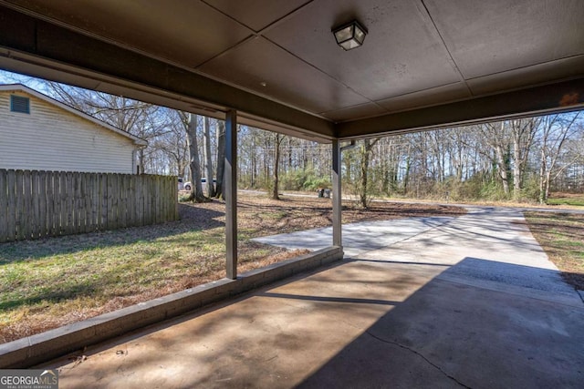 view of patio / terrace with fence