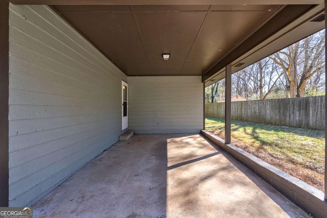 view of patio with fence