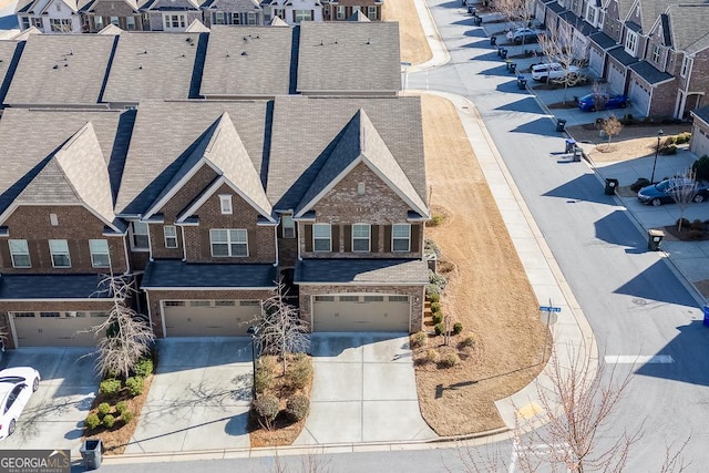 aerial view featuring a residential view