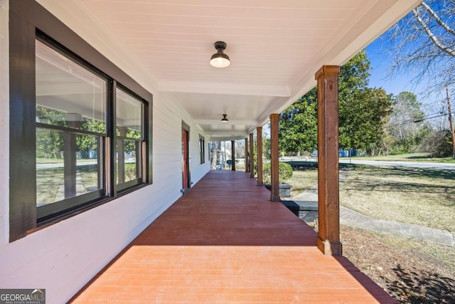 view of patio / terrace with a porch