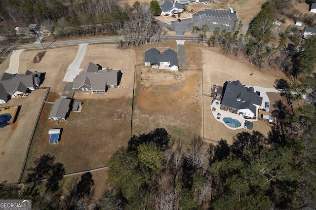 aerial view featuring a residential view