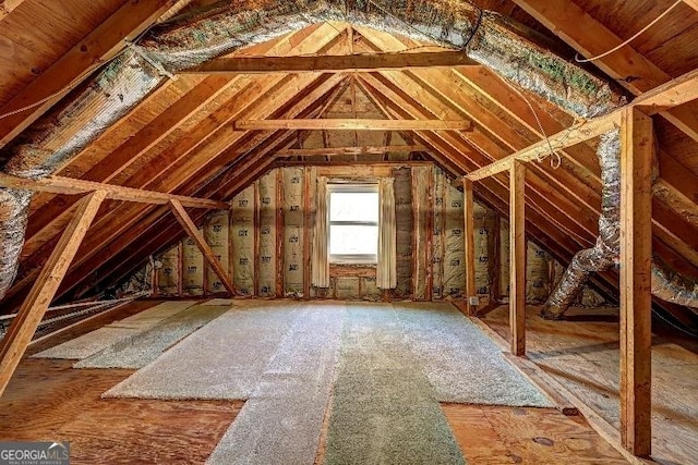 view of attic