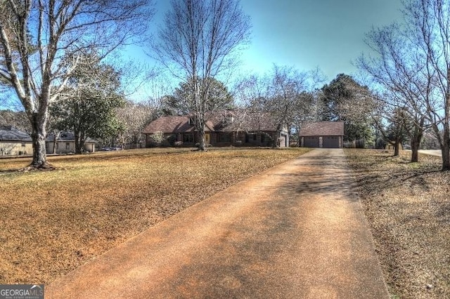 view of single story home