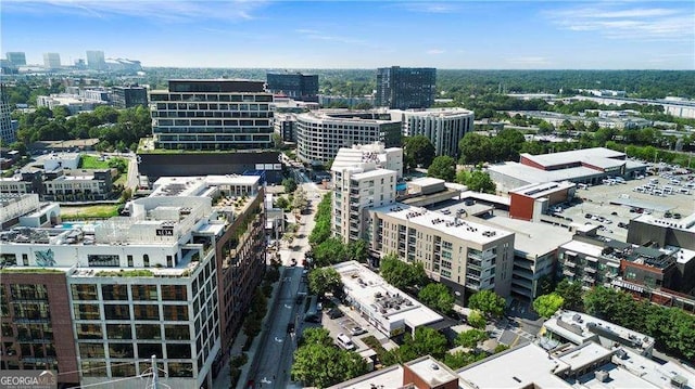 bird's eye view with a view of city