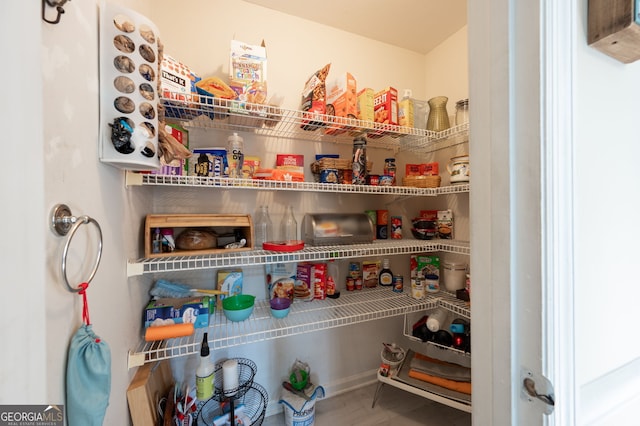 view of pantry