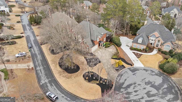 aerial view featuring a residential view