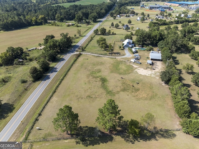 bird's eye view with a rural view