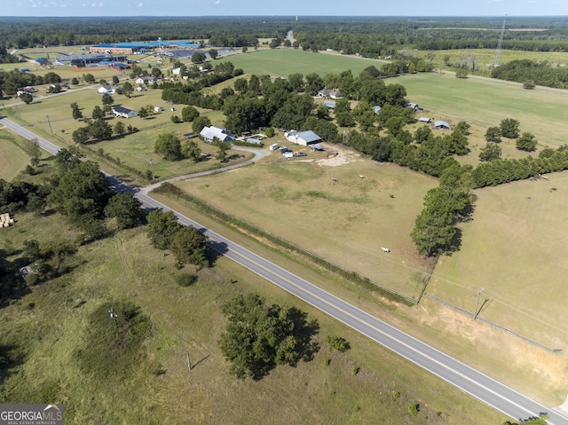 drone / aerial view with a rural view