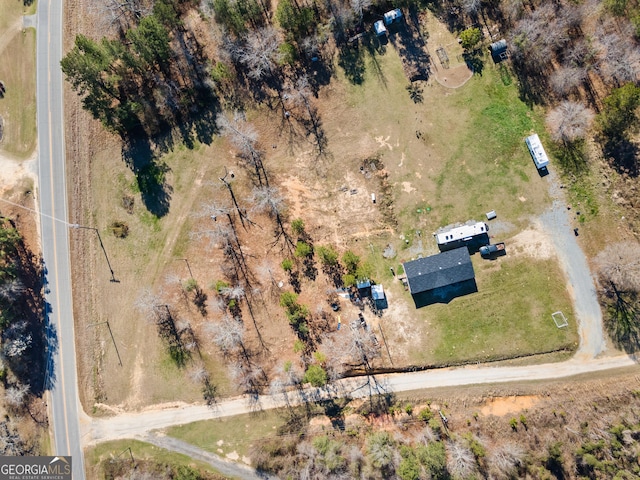 aerial view featuring a rural view