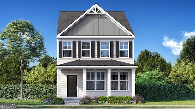 view of front of property with board and batten siding