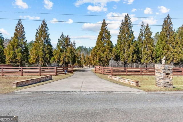 view of road featuring driveway