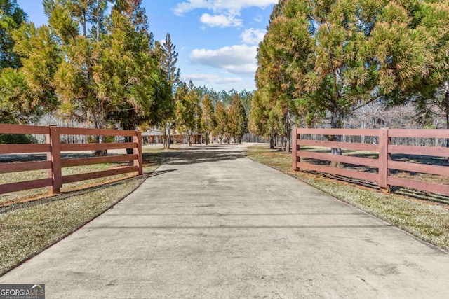 view of gate featuring fence