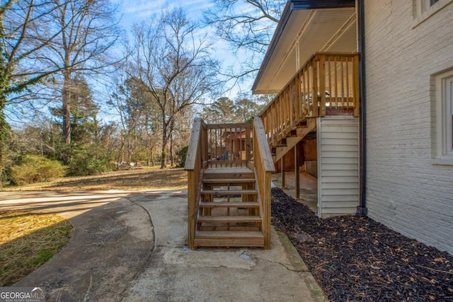 exterior space with stairway