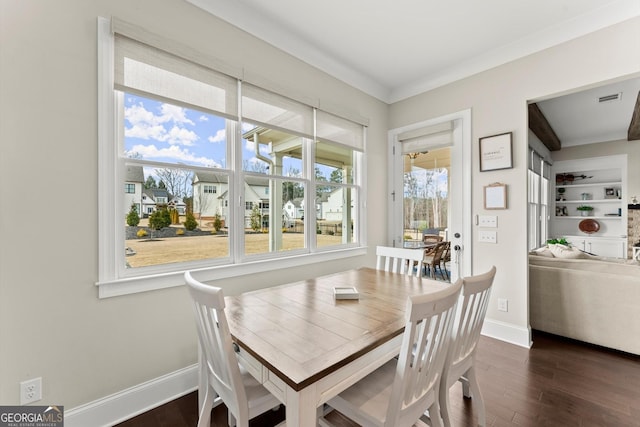 2903 Eva Clb, Acworth, GA 30101 - dining space with dark wood finished floors and baseboards