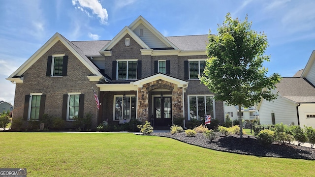 2903 Eva Clb, Acworth, GA 30101 - view of front facade featuring a front yard and brick siding