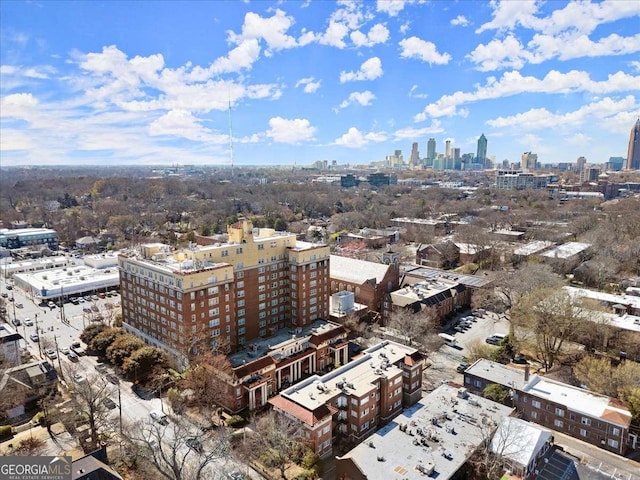 bird's eye view featuring a view of city