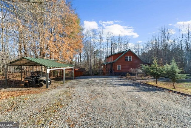 view of street featuring driveway