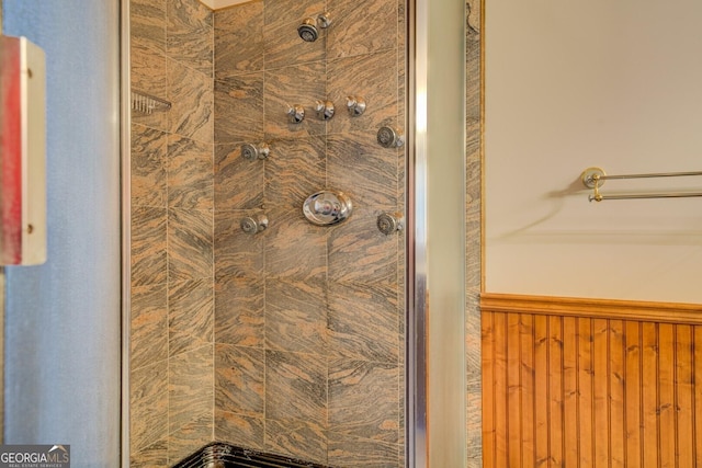 room details featuring a stall shower