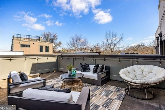 view of patio / terrace featuring outdoor lounge area