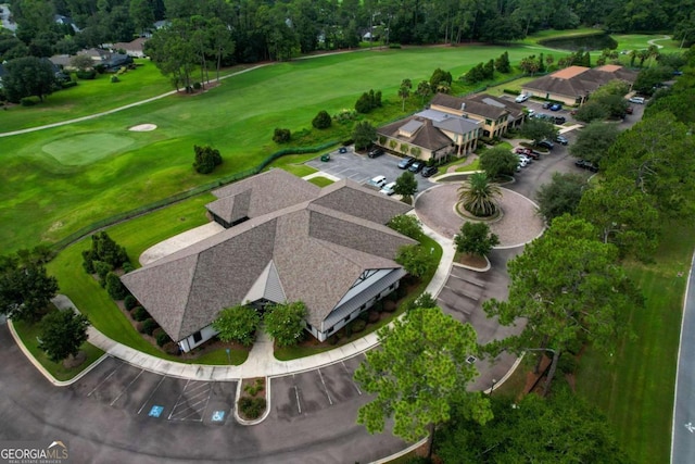 bird's eye view featuring golf course view