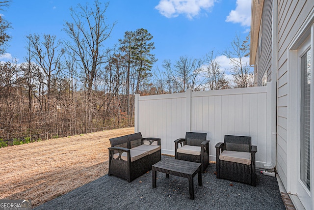 view of patio / terrace with fence