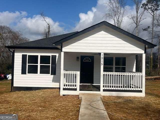 bungalow-style home featuring a porch