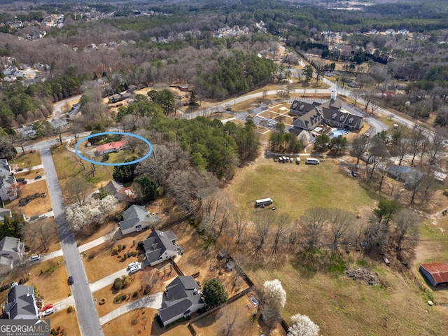 1713 Bramlett Shoals Rd, Lawrenceville, GA 30045 - aerial overview of property's location featuring nearby suburban area