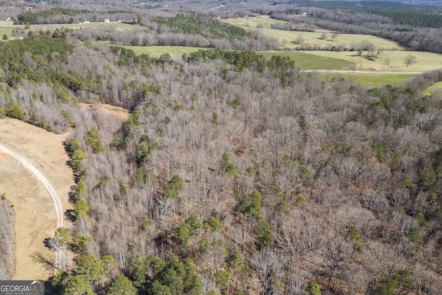 bird's eye view with a rural view