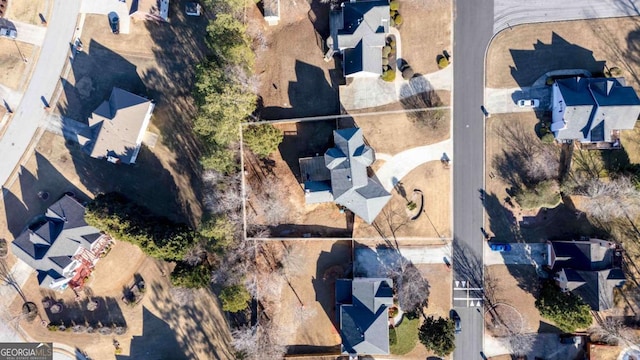 bird's eye view with a residential view