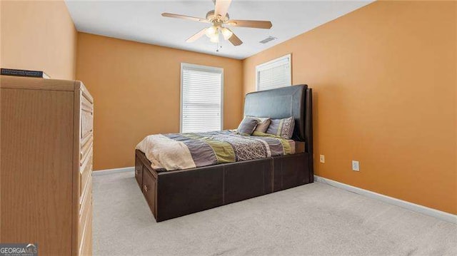 1657 Stilesboro Ridge Dr, Kennesaw, GA 30152 - bedroom with light colored carpet and a ceiling fan