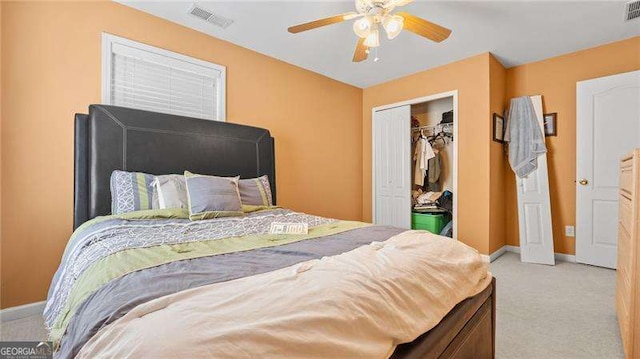 1657 Stilesboro Ridge Dr, Kennesaw, GA 30152 - carpeted bedroom featuring a closet and ceiling fan