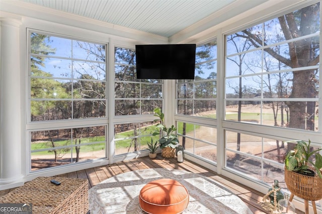 view of sunroom / solarium