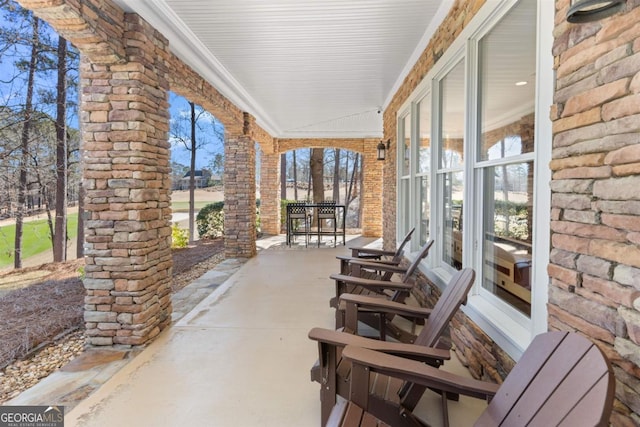 view of patio / terrace featuring covered porch