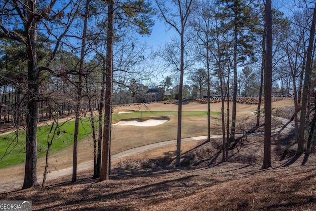 view of yard featuring golf course view