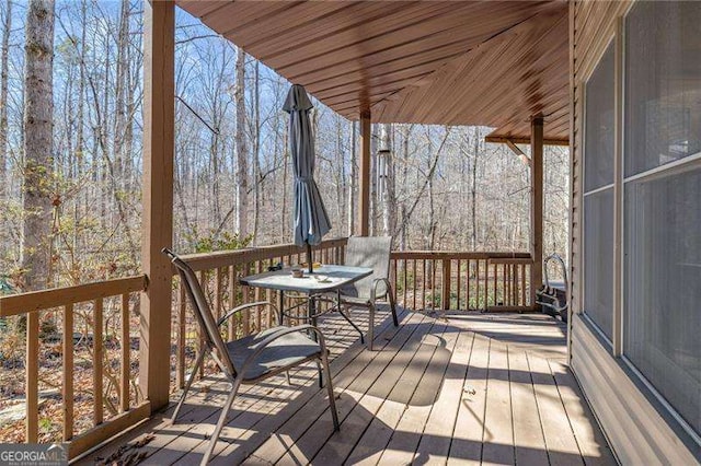 view of wooden terrace