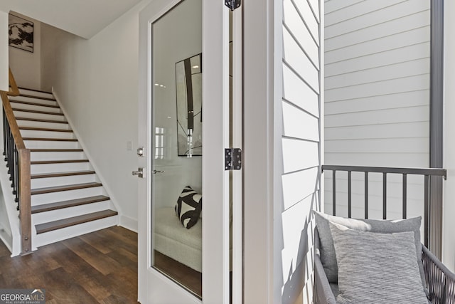 interior space featuring wood finished floors