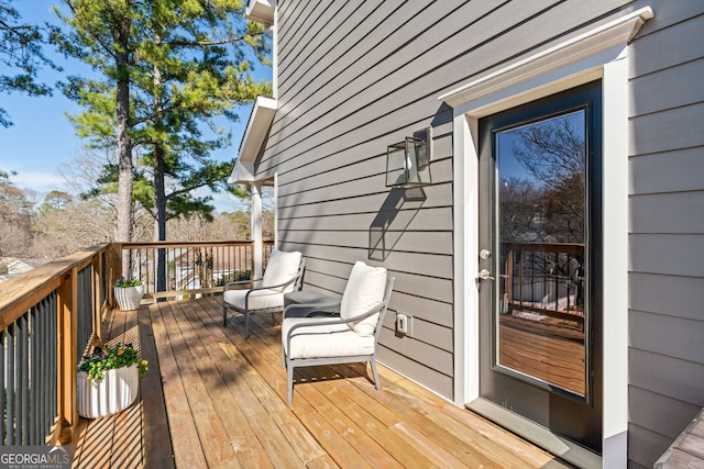 view of wooden deck