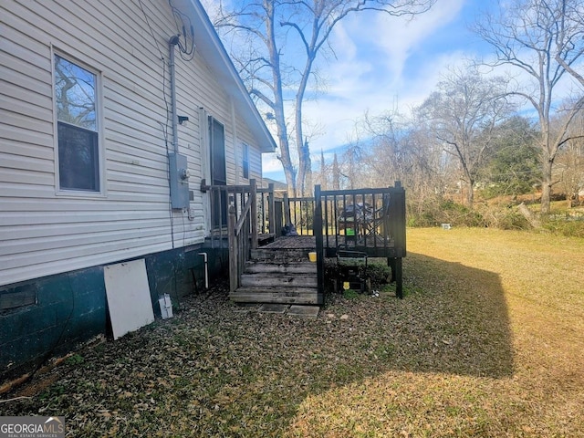 117 Triune Mill Rd, Thomaston, GA 30286 - view of grassy yard featuring a wooden deck