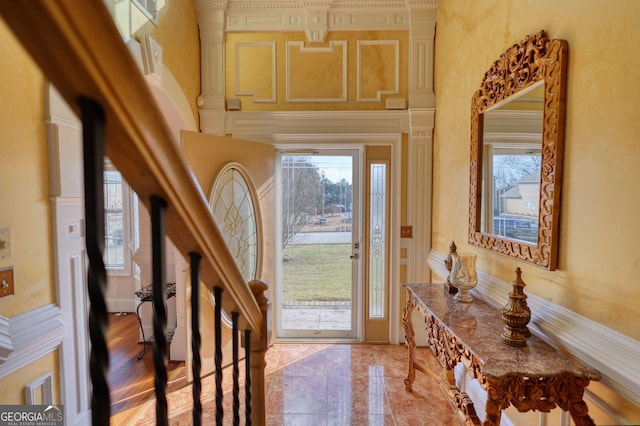 entrance foyer featuring stairway