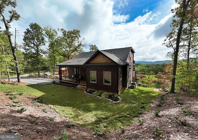 exterior space with a lawn