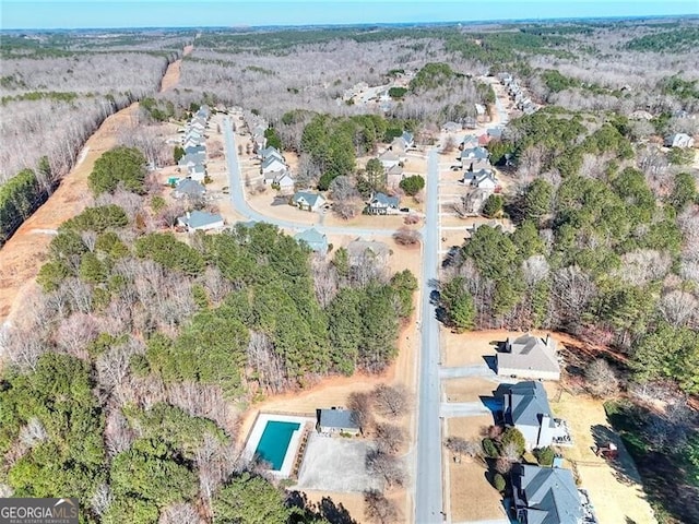 bird's eye view featuring a residential view