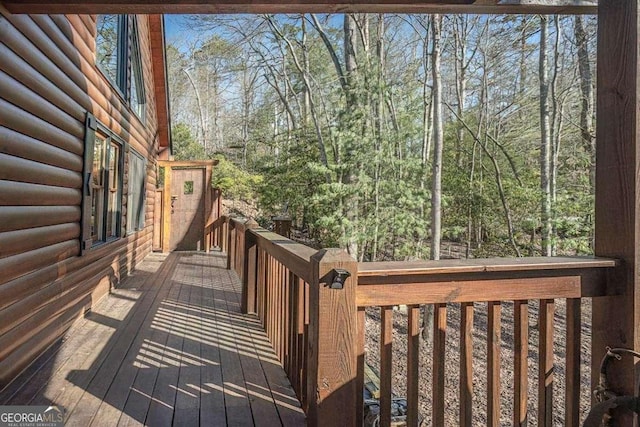 view of wooden terrace