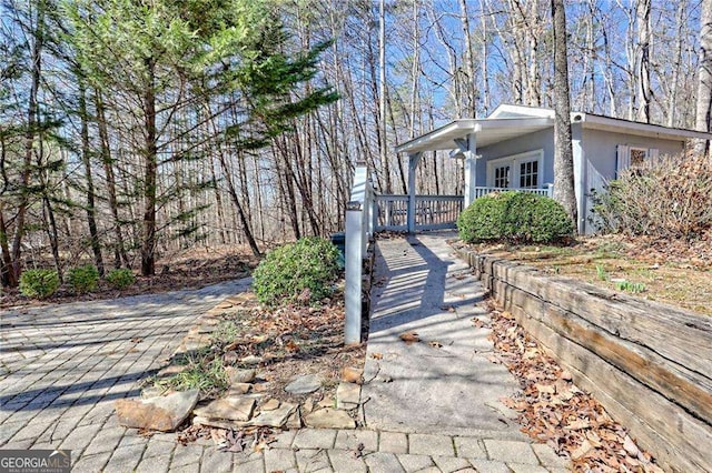 view of property exterior with stucco siding