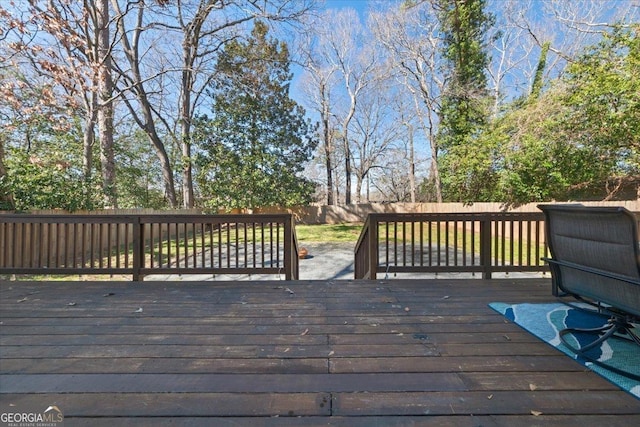 deck with fence